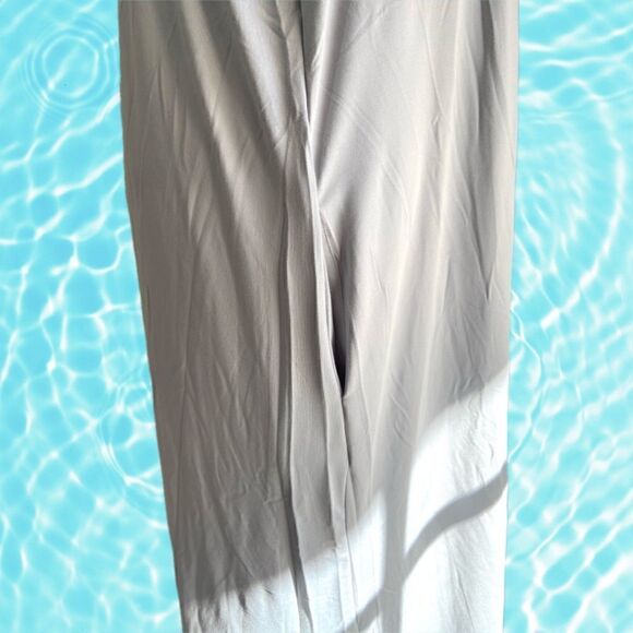 NWT California Beach Graphic Long Grey V-Neck T-Shirt Maxi Dress w/ Pockets - Picture 5 of 7